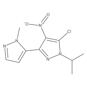 5-chloro-3-(1-methyl-1H-pyrazol-5-yl)-4-nitro-1-(propan-2-yl)-1H-pyrazole Structure