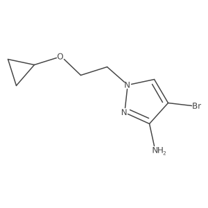 4-bromo-1-(2-cyclopropoxyethyl)-1H-pyrazol-3-amine结构式