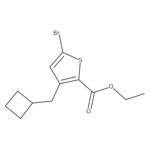 Ethyl 5-bromo-3-(cyclobutylmethyl)thiophene-2-carboxylate结构式