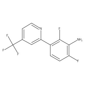 2,6-Difluoro-3-[4-(trifluoromethyl)pyridin-2-yl]aniline结构式