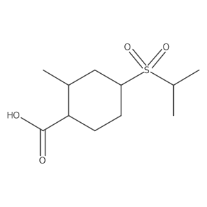 2-Methyl-4-(propane-2-sulfonyl)cyclohexane-1-carboxylic acid结构式