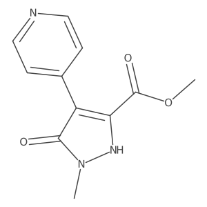 methyl 5-hydroxy-1-methyl-4-(pyridin-4-yl)-1H-pyrazole-3-carboxylate结构式
