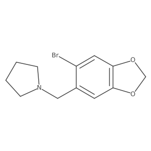 1-[(6-Bromo-1,3-dioxaindan-5-yl)methyl]pyrrolidine结构式
