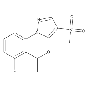 1-[2-fluoro-6-(4-methanesulfonyl-1H-pyrazol-1-yl)phenyl]ethan-1-ol结构式