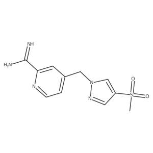 4-[(4-methanesulfonyl-1H-pyrazol-1-yl)methyl]pyridine-2-carboximidamide结构式