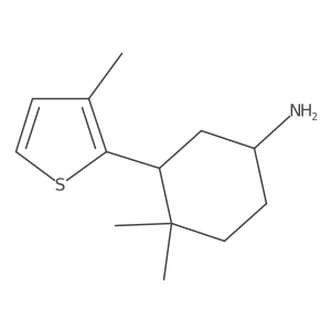 4,4-Dimethyl-3-(3-methylthiophen-2-yl)cyclohexan-1-amine Structure