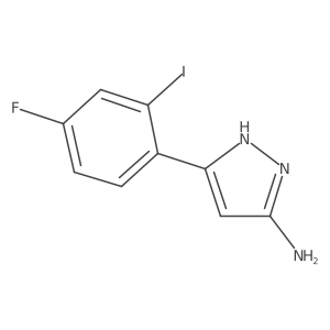 5-(4-fluoro-2-iodophenyl)-1H-pyrazol-3-amine Structure