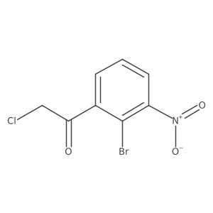 1-(2-Bromo-3-nitrophenyl)-2-chloroethan-1-one结构式