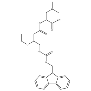 (2S)-3-(dimethylamino)-2-[3-ethoxy-4-({[(9H-fluoren-9-yl)methoxy]carbonyl}amino)butanamido]propanoic acid Structure