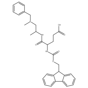 4-({1-[benzyl(methyl)amino]propan-2-yl}carbamoyl)-4-({[(9H-fluoren-9-yl)methoxy]carbonyl}amino)butanoic acid结构式