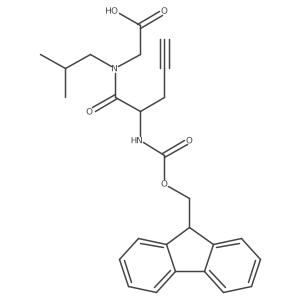 2-[2-({[(9H-fluoren-9-yl)methoxy]carbonyl}amino)-N-(2-methylpropyl)pent-4-ynamido]acetic acid Structure