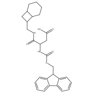 3-[({bicyclo[4.2.0]octan-7-yl}methyl)carbamoyl]-3-({[(9H-fluoren-9-yl)methoxy]carbonyl}amino)propanoic acid结构式