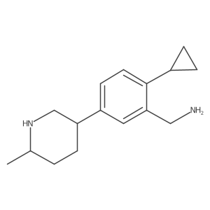 [2-Cyclopropyl-5-(6-methylpiperidin-3-yl)phenyl]methanamine Structure