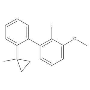 2-Fluoro-1-methoxy-3-[2-(1-methylcyclopropyl)phenyl]benzene Structure
