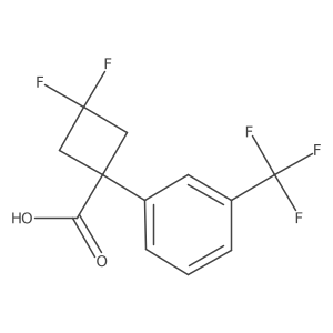 3,3-Difluoro-1-[3-(trifluoromethyl)phenyl]cyclobutane-1-carboxylic acid Structure