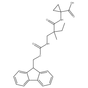 1-{2-[({[(9H-fluoren-9-yl)methoxy]carbonyl}amino)methyl]-2-methylbutanamido}cyclopropane-1-carboxylic acid Structure