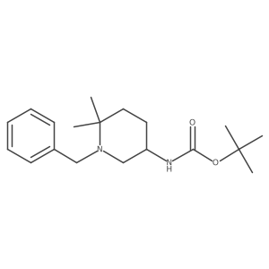 tert-butyl N-(1-benzyl-6,6-dimethylpiperidin-3-yl)carbamate Structure