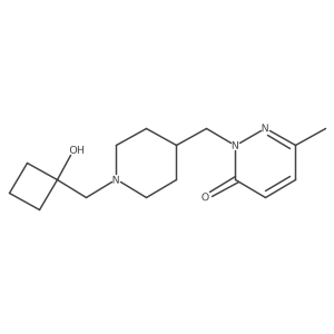 2-({1-[(1-Hydroxycyclobutyl)methyl]piperidin-4-yl}methyl)-6-methyl-2,3-dihydropyridazin-3-one Structure