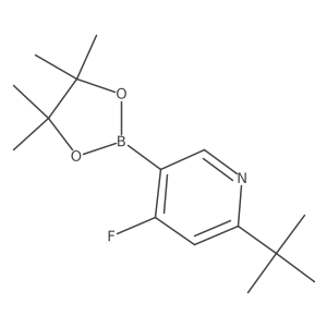 2-(tert-Butyl)-4-fluoro-5-(4,4,5,5-tetramethyl-1,3,2-dioxaborolan-2-yl)pyridine结构式