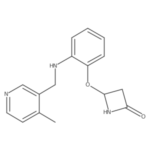 4-(2-{[(4-Methylpyridin-3-yl)methyl]amino}phenoxy)azetidin-2-one结构式