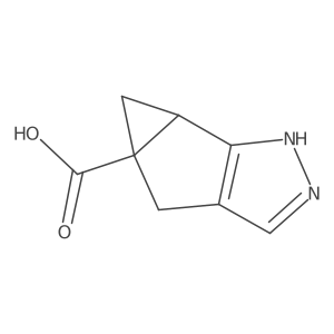 rac-(2R,4S)-8,9-diazatricyclo[4.3.0.0,2,4]nona-1(6),7-diene-4-carboxylic acid结构式