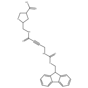 rac-(3R,5R)-5-{[4-({[(9H-fluoren-9-yl)methoxy]carbonyl}amino)but-2-ynamido]methyl}oxolane-3-carboxylic acid Structure