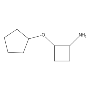 2-(Cyclopentyloxy)cyclobutan-1-amine结构式