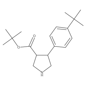 rac-tert-butyl (3R,4S)-4-(4-tert-butylphenyl)pyrrolidine-3-carboxylate Structure