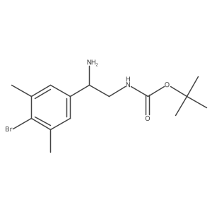 tert-butyl N-[2-amino-2-(4-bromo-3,5-dimethylphenyl)ethyl]carbamate Structure