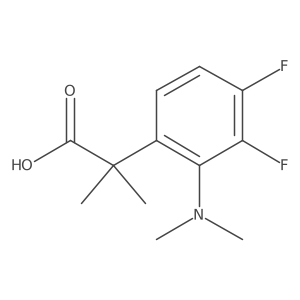 2-[2-(Dimethylamino)-3,4-difluorophenyl]-2-methylpropanoic acid结构式
