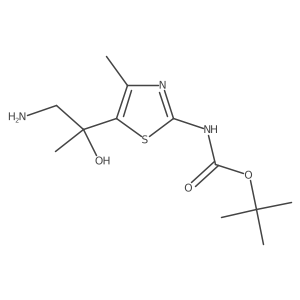 tert-butyl N-[5-(1-amino-2-hydroxypropan-2-yl)-4-methyl-1,3-thiazol-2-yl]carbamate Structure
