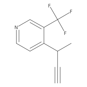 4-(But-3-yn-2-yl)-3-(trifluoromethyl)pyridine结构式