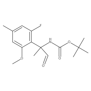 tert-butyl N-[2-(2-fluoro-6-methoxy-4-methylphenyl)-1-oxopropan-2-yl]carbamate Structure
