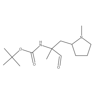 tert-butyl N-{2-[(1-methylpyrrolidin-2-yl)methyl]-1-oxopropan-2-yl}carbamate Structure