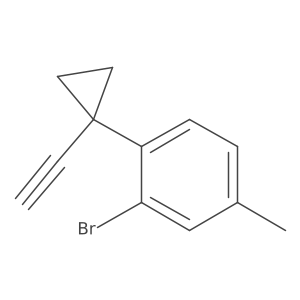 2-Bromo-1-(1-ethynylcyclopropyl)-4-methylbenzene结构式
