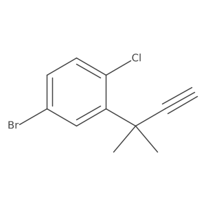 4-Bromo-1-chloro-2-(2-methylbut-3-yn-2-yl)benzene结构式