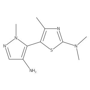 5-(4-amino-1-methyl-1H-pyrazol-5-yl)-N,N,4-trimethyl-1,3-thiazol-2-amine结构式