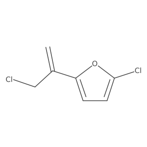 2-Chloro-5-(3-chloroprop-1-en-2-yl)furan Structure