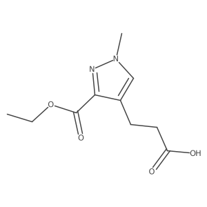 3-[3-(ethoxycarbonyl)-1-methyl-1H-pyrazol-4-yl]propanoic acid结构式