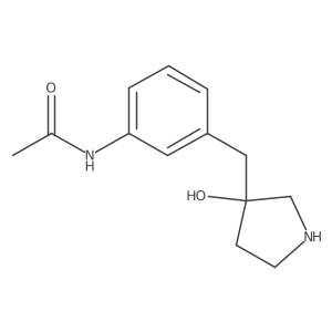 N-{3-[(3-hydroxypyrrolidin-3-yl)methyl]phenyl}acetamide Structure