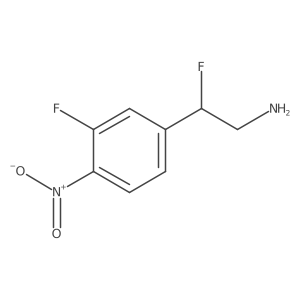 2-Fluoro-2-(3-fluoro-4-nitrophenyl)ethan-1-amine Structure