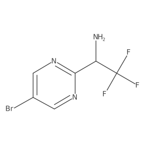 1-(5-Bromopyrimidin-2-yl)-2,2,2-trifluoroethan-1-amine结构式