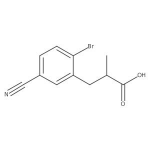 3-(2-Bromo-5-cyanophenyl)-2-methylpropanoic acid Structure