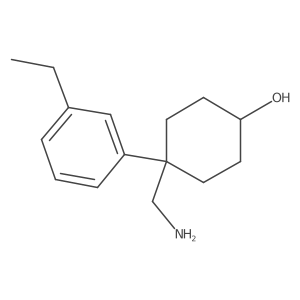 4-(Aminomethyl)-4-(3-ethylphenyl)cyclohexan-1-ol Structure