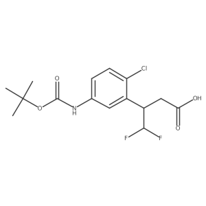 3-(5-{[(Tert-butoxy)carbonyl]amino}-2-chlorophenyl)-4,4-difluorobutanoic acid结构式