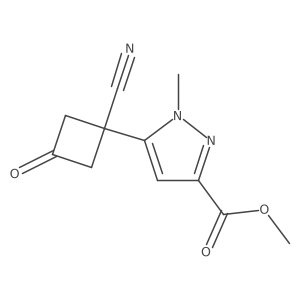 methyl 5-(1-cyano-3-oxocyclobutyl)-1-methyl-1H-pyrazole-3-carboxylate结构式