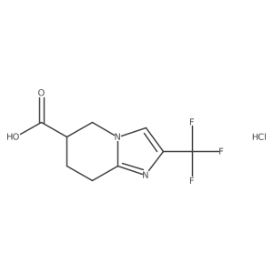 2-(Trifluoromethyl)-5,6,7,8-tetrahydroimidazo[1,2-a]pyridine-6-carboxylic acid;hydrochloride Structure