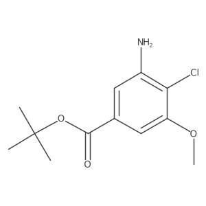 Tert-butyl 3-amino-4-chloro-5-methoxybenzoate结构式