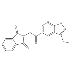1,3-dioxo-2,3-dihydro-1H-isoindol-2-yl 3-ethyl-[1,2]oxazolo[5,4-b]pyridine-5-carboxylate Structure