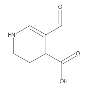 5-Formyl-1,2,3,4-tetrahydropyridine-4-carboxylic acid Structure